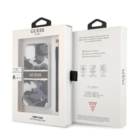 Etui Guess Camo Strap Collection na iPhone 13 - czarne Guess