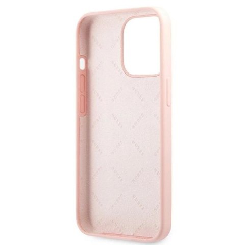 Etui Guess Silicone 4G Logo na iPhone 13 Pro / iPhone 13 - różowe Guess
