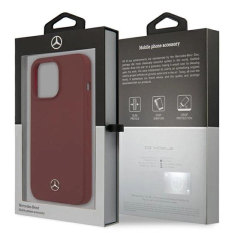 Etui Mercedes Silicone Line na iPhone 13 Pro / iPhone 13 - czerwone Mercedes
