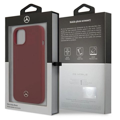 Etui Mercedes Silicone Line na iPhone 13 - czerwone Mercedes