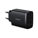 Baseus Compact ładowarka sieciowa 3x USB 17W czarny (CCXJ020101) Baseus