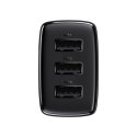 Baseus Compact ładowarka sieciowa 3x USB 17W czarny (CCXJ020101) Baseus