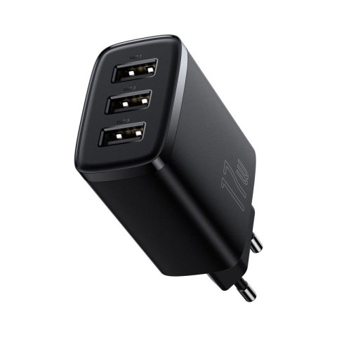 Baseus Compact ładowarka sieciowa 3x USB 17W czarny (CCXJ020101) Baseus