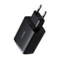 Baseus Compact ładowarka sieciowa 3x USB 17W czarny (CCXJ020101) Baseus