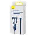 Baseus Flash Series II kabel USB - USB Typ C / Lightning / micro USB 100 W 1,2 m niebieski (CASS030003) Baseus