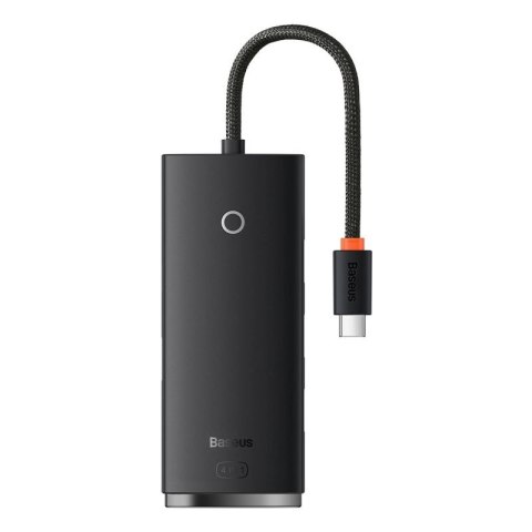 Baseus Lite Series przejściówka HUB USB Typ C - 4x USB 3.0 25cm czarny (WKQX030301) Baseus
