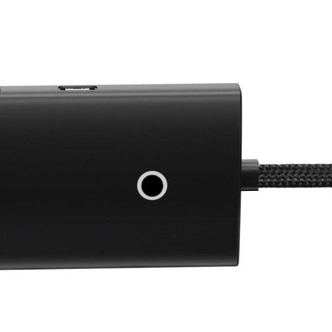 Baseus Lite Series przejściówka HUB USB Typ C - 4x USB 3.0 25cm czarny (WKQX030301) Baseus