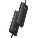 Baseus Lite Series przejściówka HUB USB Typ C - 4x USB 3.0 25cm czarny (WKQX030301) Baseus