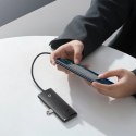 Baseus Lite Series przejściówka HUB USB Typ C - 4x USB 3.0 25cm czarny (WKQX030301) Baseus