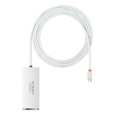 Baseus Lite Series przejściówka HUB USB Typ C - 4x USB 3.0 2m biały (WKQX030502) Baseus