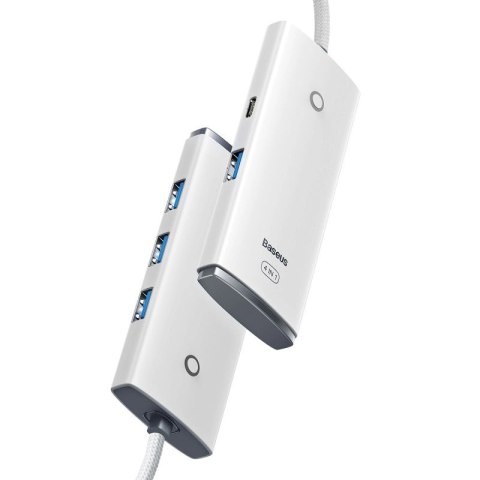 Baseus Lite Series przejściówka HUB USB Typ C - 4x USB 3.0 2m biały (WKQX030502) Baseus