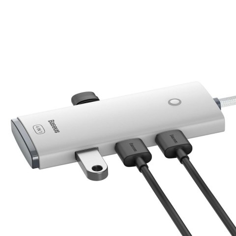 Baseus Lite Series przejściówka HUB USB Typ C - 4x USB 3.0 2m biały (WKQX030502) Baseus