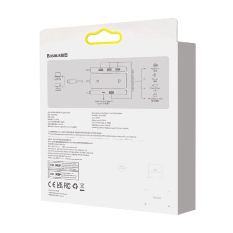 Baseus Lite Series przejściówka HUB USB Typ C - 4x USB 3.0 2m biały (WKQX030502) Baseus