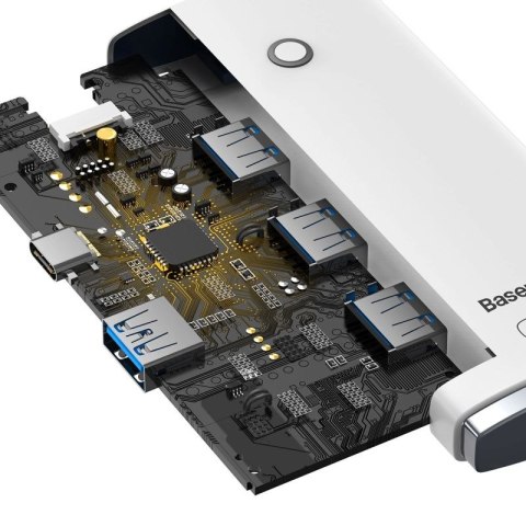 Baseus Lite Series przejściówka HUB USB Typ C - 4x USB 3.0 2m biały (WKQX030502) Baseus
