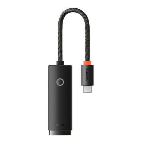 Baseus Lite Series zewnętrzna karta sieciowa USB Typ C - RJ-45 1Gbps (1000Mbps) czarny (WKQX000301) Baseus