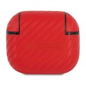 Etui Ferrari On Track PU Carbon na AirPods 3 - czerwone Ferrari