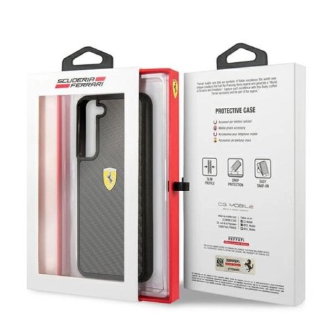 Etui Ferrari On Track Real Carbon na Samsung Galaxy S22+ - czarne Ferrari