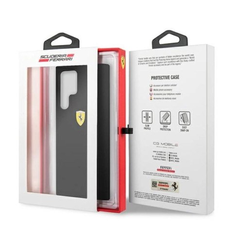 Etui Ferrari On Track Silicone na Samsung Galaxy S22 Ultra - czarne Ferrari