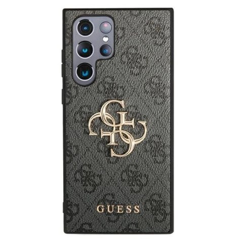 Etui Guess 4G Big Metal Logo na Samsung Galaxy S22 Ultra - szare Guess