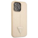 Etui Guess Saffiano Triangle Logo na iPhone 13 Pro / iPhone 13 - beżowe Guess