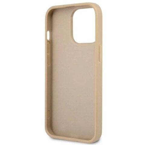 Etui Guess Saffiano Triangle Logo na iPhone 13 Pro / iPhone 13 - beżowe Guess