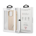 Etui Guess Saffiano Triangle Logo na iPhone 13 Pro / iPhone 13 - beżowe Guess