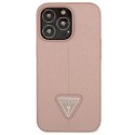 Etui Guess Saffiano Triangle Logo na iPhone 13 Pro / iPhone 13 - różowe Guess