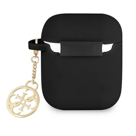 Etui Guess Silicone Charm 4G Collection na AirPods 1/2 - czarne Guess