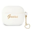 Etui Guess Silicone Charm Heart Collection na AirPods 3 - białe Guess