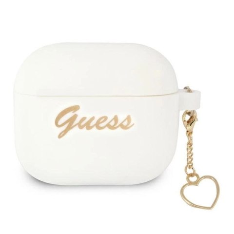 Etui Guess Silicone Charm Heart Collection na AirPods 3 - białe Guess