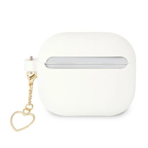 Etui Guess Silicone Charm Heart Collection na AirPods 3 - białe Guess