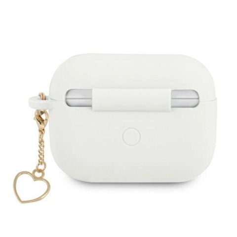 Etui Guess Silicone Charm Heart Collection na AirPods Pro - białe Guess