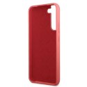 Etui Guess Silicone Script Metal Logo na Samsung Galaxy S22+ - fuksjowy Guess
