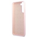 Etui Guess Silicone Script Metal Logo na Samsung Galaxy S22+ - lawendowe Guess