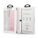 Etui Guess Silicone Script Metal Logo na Samsung Galaxy S22+ - lawendowe Guess