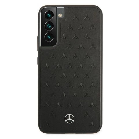 Etui Mercedes Leather Stars Pattern na Samsung Galaxy S22+ - czarne Mercedes