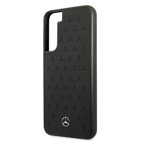Etui Mercedes Leather Stars Pattern na Samsung Galaxy S22+ - czarne Mercedes