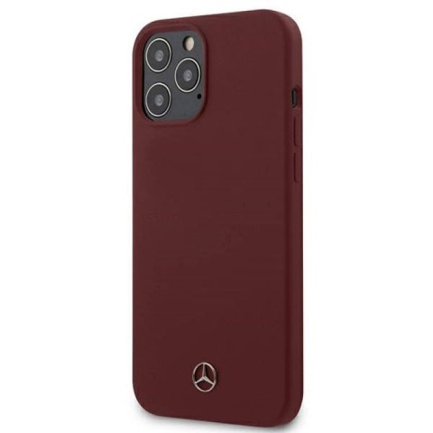 Etui Mercedes Silicone Line na iPhone 12 Pro Max - czerwone Mercedes