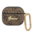 Guess GUA34GSMW AirPods 3 cover brązowy/brown 4G Script Metal Collection Guess