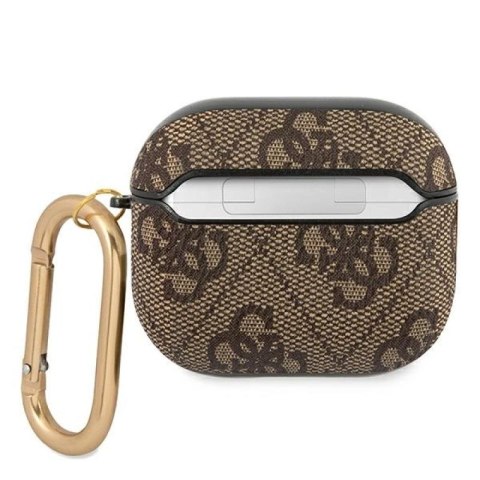 Guess GUA34GSMW AirPods 3 cover brązowy/brown 4G Script Metal Collection Guess