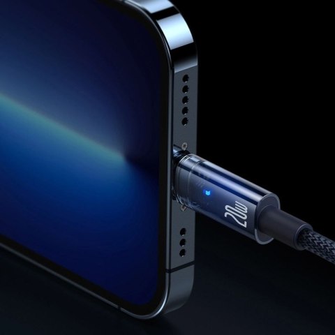 Kabel Baseus CATS000003 Lightning - USB-C 20W 480Mb/s 1m - niebieski Baseus