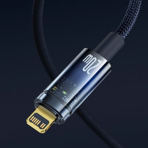 Kabel Baseus CATS000003 Lightning - USB-C 20W 480Mb/s 1m - niebieski Baseus