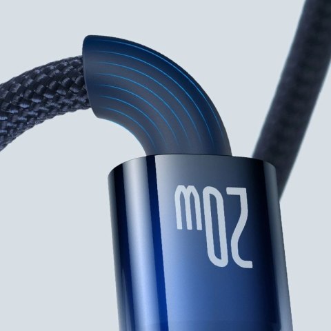 Kabel Baseus CATS000003 Lightning - USB-C 20W 480Mb/s 1m - niebieski Baseus