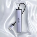 Ugreen wielofunkcyjny adapter HUB USB 3.0 - 3 x USB / Ethernet RJ-45 / USB Typ C PD szary (CM475) UGREEN