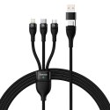 Baseus Flash Series II kabel USB Typ C / USB Typ A - USB Typ C / Lightning / micro USB 100 W 1,2 m czarny (CASS030101) Baseus