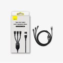 Baseus Flash Series II kabel USB Typ C / USB Typ A - USB Typ C / Lightning / micro USB 100 W 1,2 m niebieski (CASS030103) Baseus