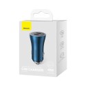 Baseus Golden Contactor Pro ładowarka samochodowa 2x USB-C 40W niebieski (CGJP000003) Baseus