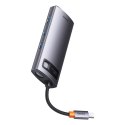 Baseus Metal Gleam Series stacja dokująca HUB 7 w 1 USB Typ C - 1 x HDMI / 1 x VGA / 3 x USB 3.2 Gen. 1 / 1 x Power Delivery / 1 Baseus