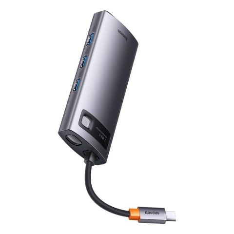 Baseus Metal Gleam Series stacja dokująca HUB 7 w 1 USB Typ C - 1 x HDMI / 1 x VGA / 3 x USB 3.2 Gen. 1 / 1 x Power Delivery / 1 Baseus