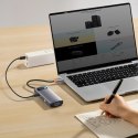 Baseus Metal Gleam Series stacja dokująca HUB 7 w 1 USB Typ C - 1 x HDMI / 1 x VGA / 3 x USB 3.2 Gen. 1 / 1 x Power Delivery / 1 Baseus